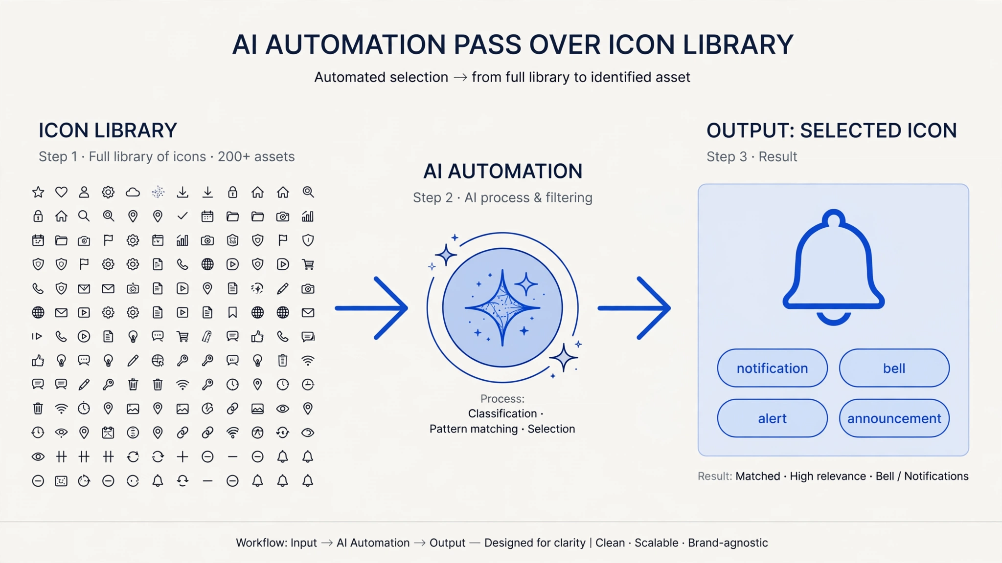 AI automation pass over the icon library